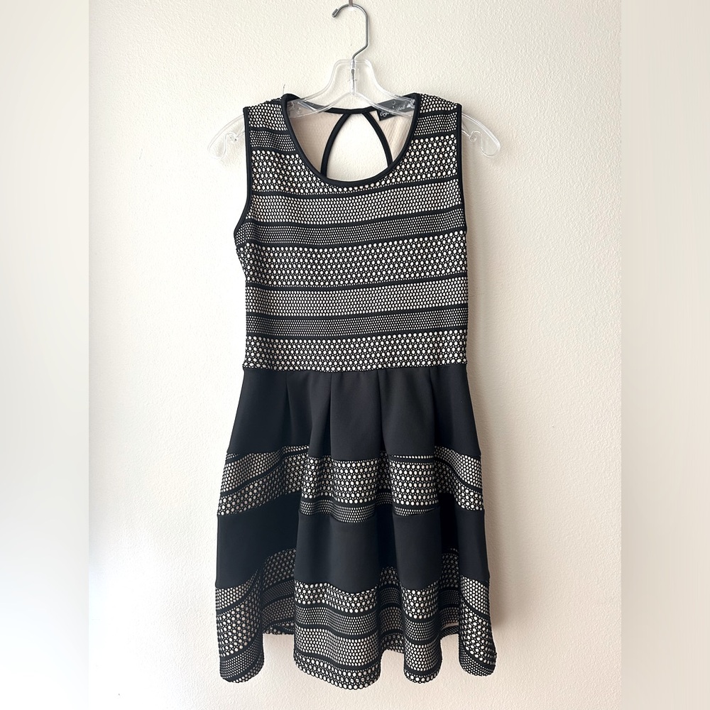 Black/Nude Fit & Flare Dress